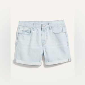old navy high rise slouchy straight bermuda shorts